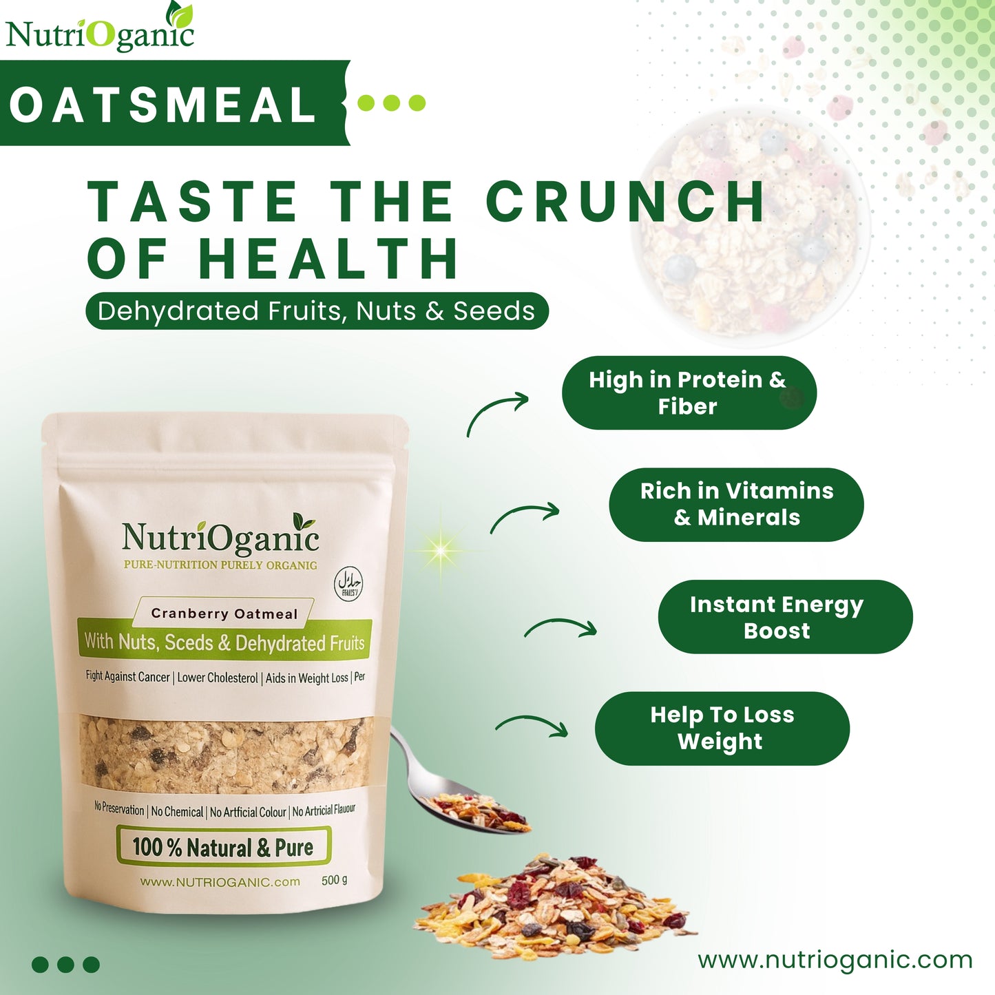 Cranberry Oatmeal (Nashta )