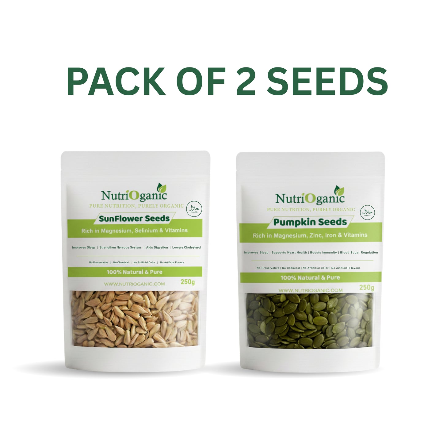 Pack of 2 Pumpkin and Sunflower Seeds