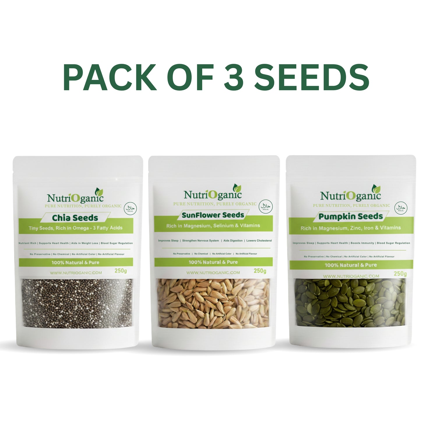 Pumpkin Chia & Sunflower Seeds -Excellent Source Of Nutrients